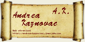 Andrea Kaznovac vizit kartica
